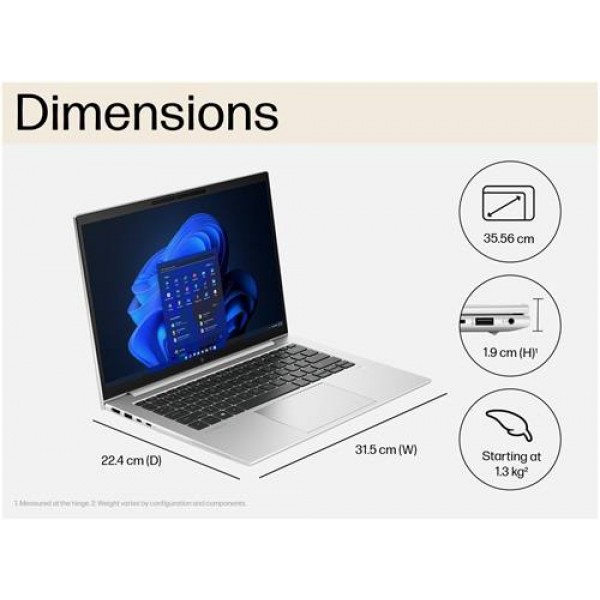 HP EliteBook 840 G10/Intel Core i7-1355U/16GB DDR5/512GB SSD/14" WUXGA IPS/Silver
