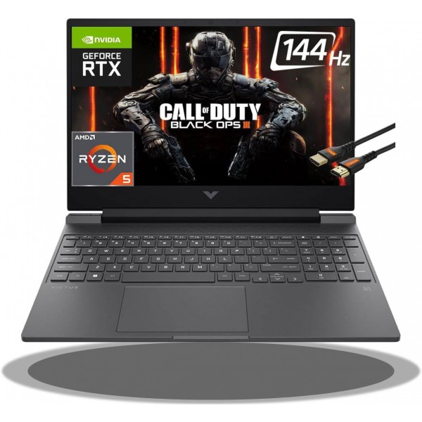 HP Victus 15FB2063dx/AMD Ryzen 5-7535HS/DDR5 8GB/512 SSD /Radeon RX 6550M 4GB Black